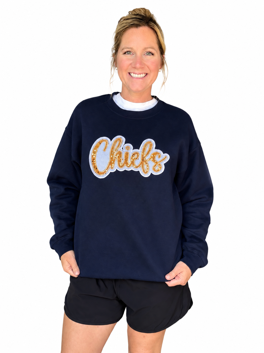 Chiefs Sequin Applique Sweatshirt Adult