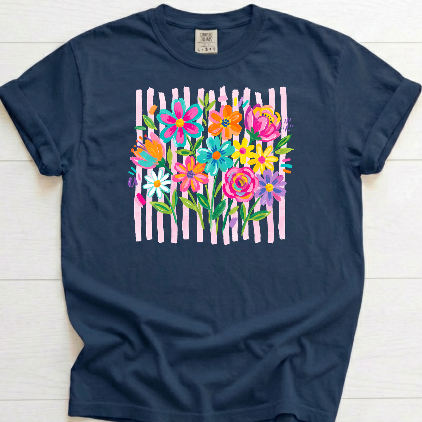 Preppy Floral Bouquet Printed Shirt