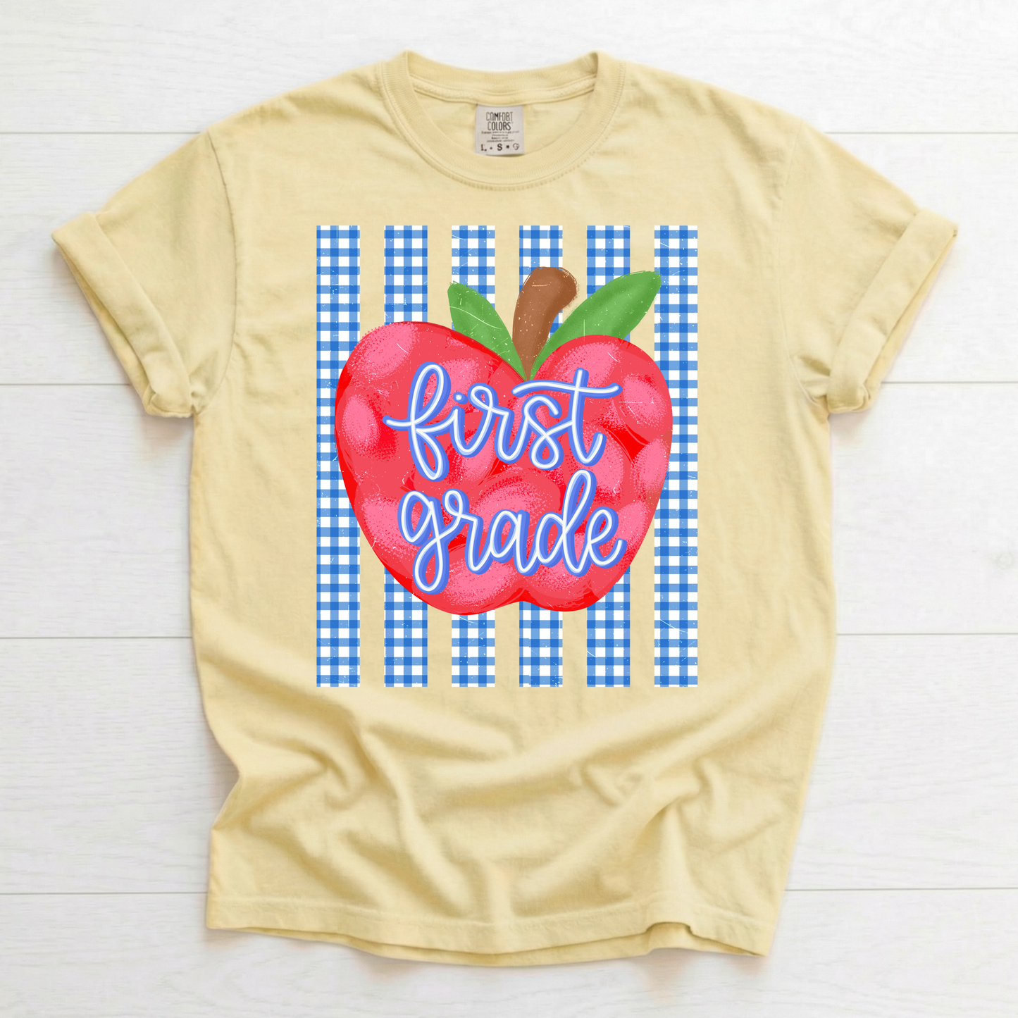 Gingham Grade Level Printed T-shirt