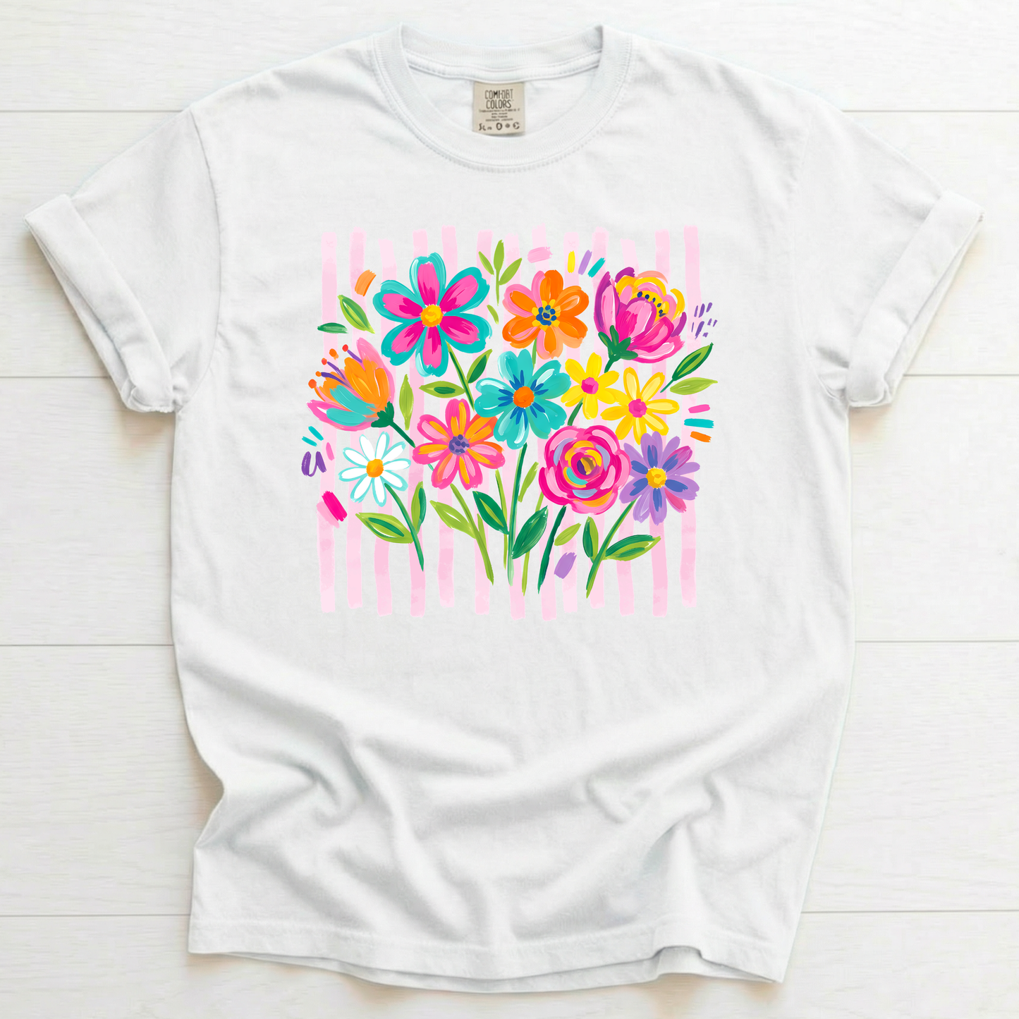 Preppy Floral Bouquet Printed Shirt