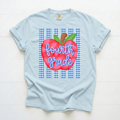 Gingham Grade Level Printed T-shirt
