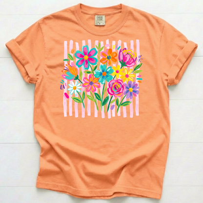 Preppy Floral Bouquet Printed Shirt