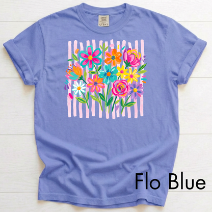 Preppy Floral Bouquet Printed Shirt
