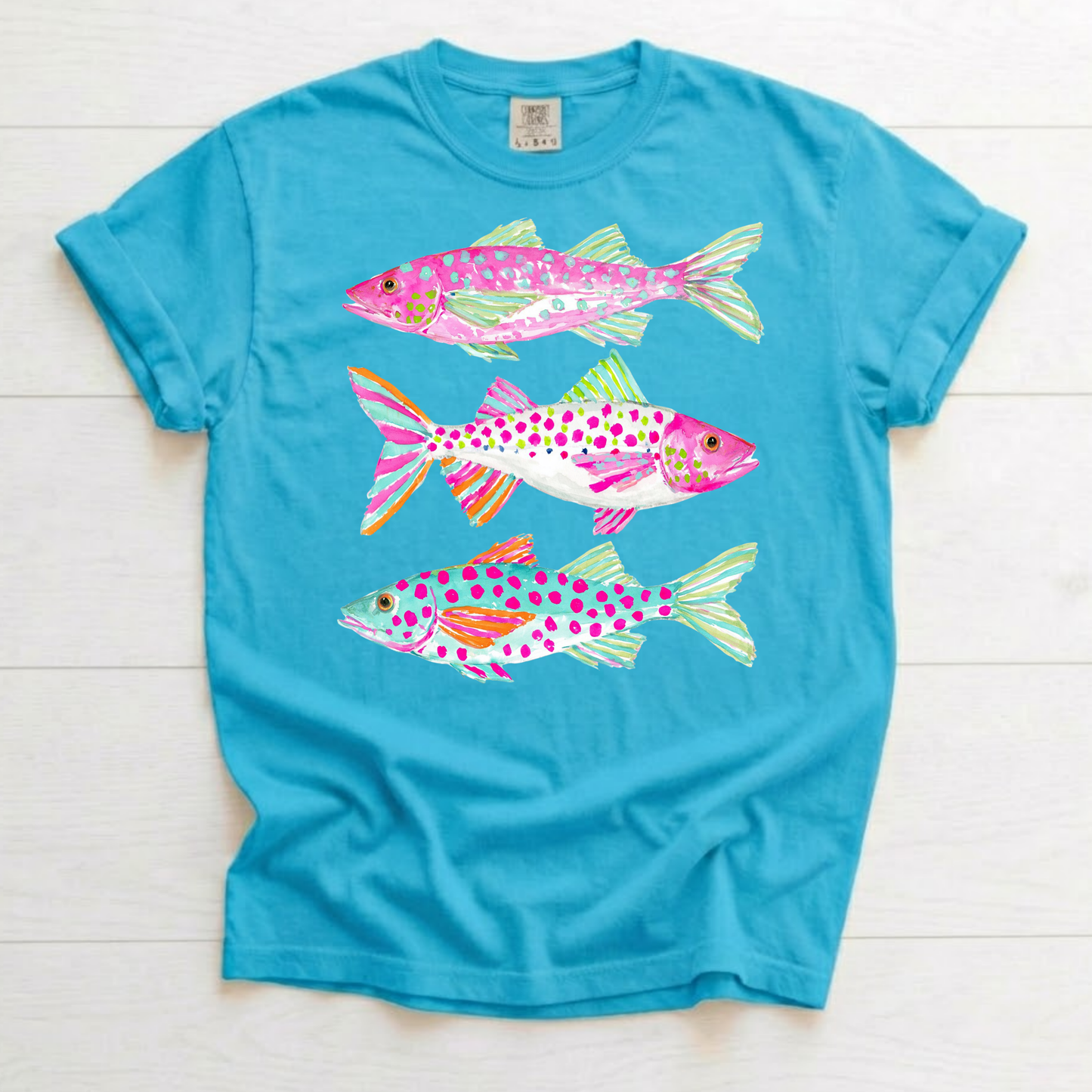 Preppy Fish Trio Printed T-shirt