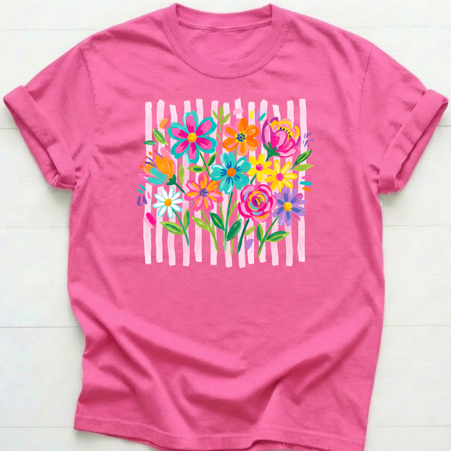 Preppy Floral Bouquet Printed Shirt