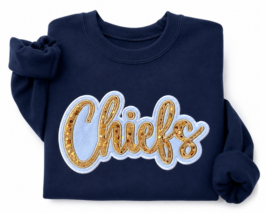 Chiefs Sequin Applique Sweatshirt Adult