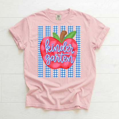 Gingham Grade Level Printed T-shirt