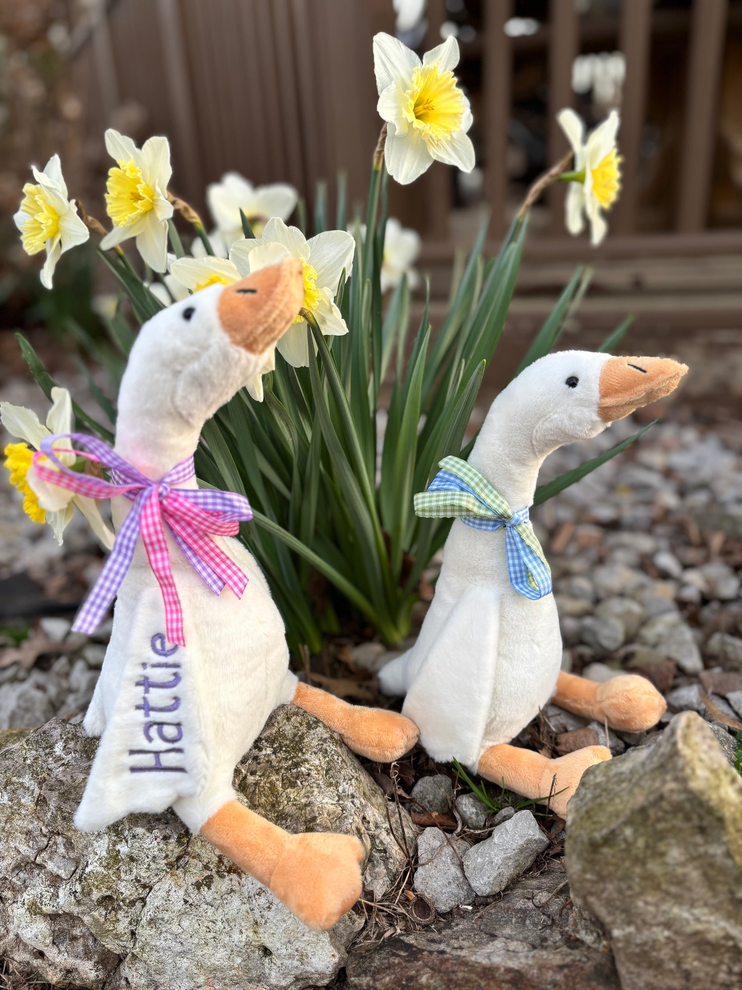 Goose Stuffy with Embroidered Name