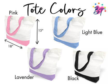 Personalized "Teach" Canvas Tote