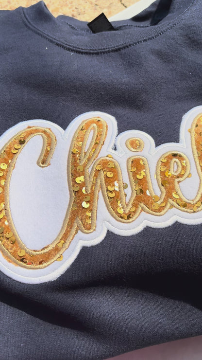 Chiefs Sequin Applique Sweatshirt Adult
